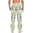 thumbnail image 4 of FORMRS Mens Pajama Pants with Pockets Sleepwear Lounge Bottoms Sizes S-2XL, Beige Floral Pattern, 4 of 7