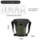 thumbnail image 2 of Nuevo bolso de pierna para deportes al aire libre, bolsillo para montar, bolso de mensajero para hombres y mujeres, bolso de pecho reflectante táctico, verde, 2 of 5
