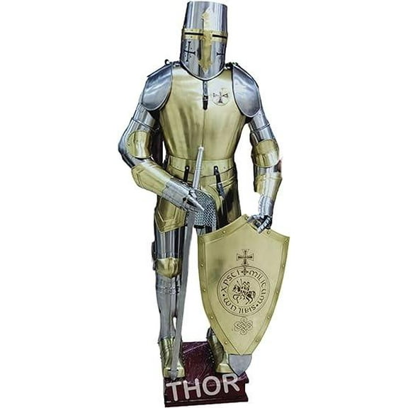 THOR INSTRUMENTS Costume For Halloween Medieval Wearable Knight CRUSADER Full Suit of Armour Rustic Vintage Home Decor Gifts