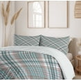 thumbnail image 6 of Ambesonne Checkered Duvet Cover Sets, Traditional Plaid, 2-Queen, Grey Pale Blue Pale Pink, 6 of 7