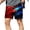 Yellow, variant on Fewfanhot Men's American Flag Print Casual Shorts, Patriotic Stripe Quick-Dry Summer Board Shorts with Pockets, S-3XL