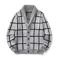 thumbnail image 5 of Sweater Coats for Men Vintage Plaid Casual Long Sleeve Cardigan Baggy Cozy Warm Winter Outerwear 2024 Knitted Thick Sweaters M-3XL, 5 of 6