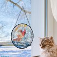 thumbnail image 5 of Cardinal Christmas Suncatchers 2025, Orange Cardinal Stained Glass Window Hangings, Orange Cardinal Decor, Orange Cardinal Trees Decor Indoor Orange-176HD280, Cardinal Stained Glass Art, 5 of 5
