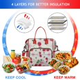 thumbnail image 4 of Insulated Lunch Bag Women, Leakproof Large Lunch Box, Reusable Lunch Cooler Bag with Adjustable Strap, Lunch Tote Bag for Work Women,Cherry Pattern Lunch Tote Bags Gifts for Woman, Mom, 4 of 6