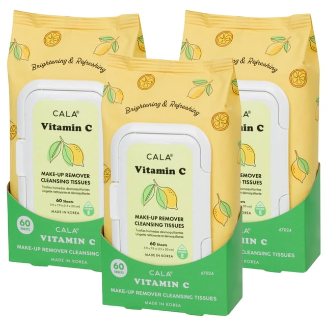 Toallitas limpiadoras desmaquillantes CALA Vitamin C 180 hojas