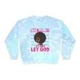 thumbnail image 3 of Glamour Queen Unisex Tie-Dye Sweatshirt in Lagoon with 'I Will Need Bail Money' Logo, 3 of 5