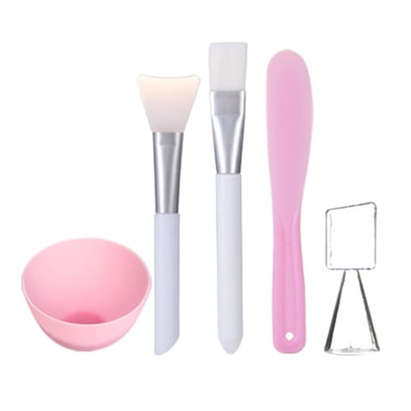 Juego De Tazones Para Mezclar Cubierta Facial, Cepillo De Silicona, Tazón, Cepillo, Cuchara Para Bricolaje, Kit De Herramientas De Mezcla Para El Cuidado De La Piel Yuarrent CE007761-02