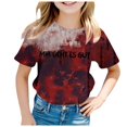 thumbnail image 1 of 2DXuixsh Chemises pour Filles Enfants Filles T-Shirt Imprimé Rétro Manches Courtes Col Rond Décontracté Ample Basique Hauts Tenues d'Automne pour Tout-Petits Jaune Clair Taille 140, 1 of 4