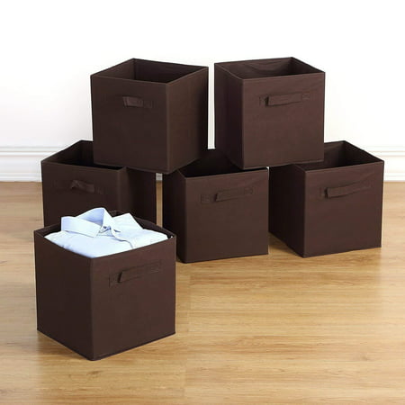 Ktaxon Storage Bins 6 Pack Collapsible Cloth Cube Baskets