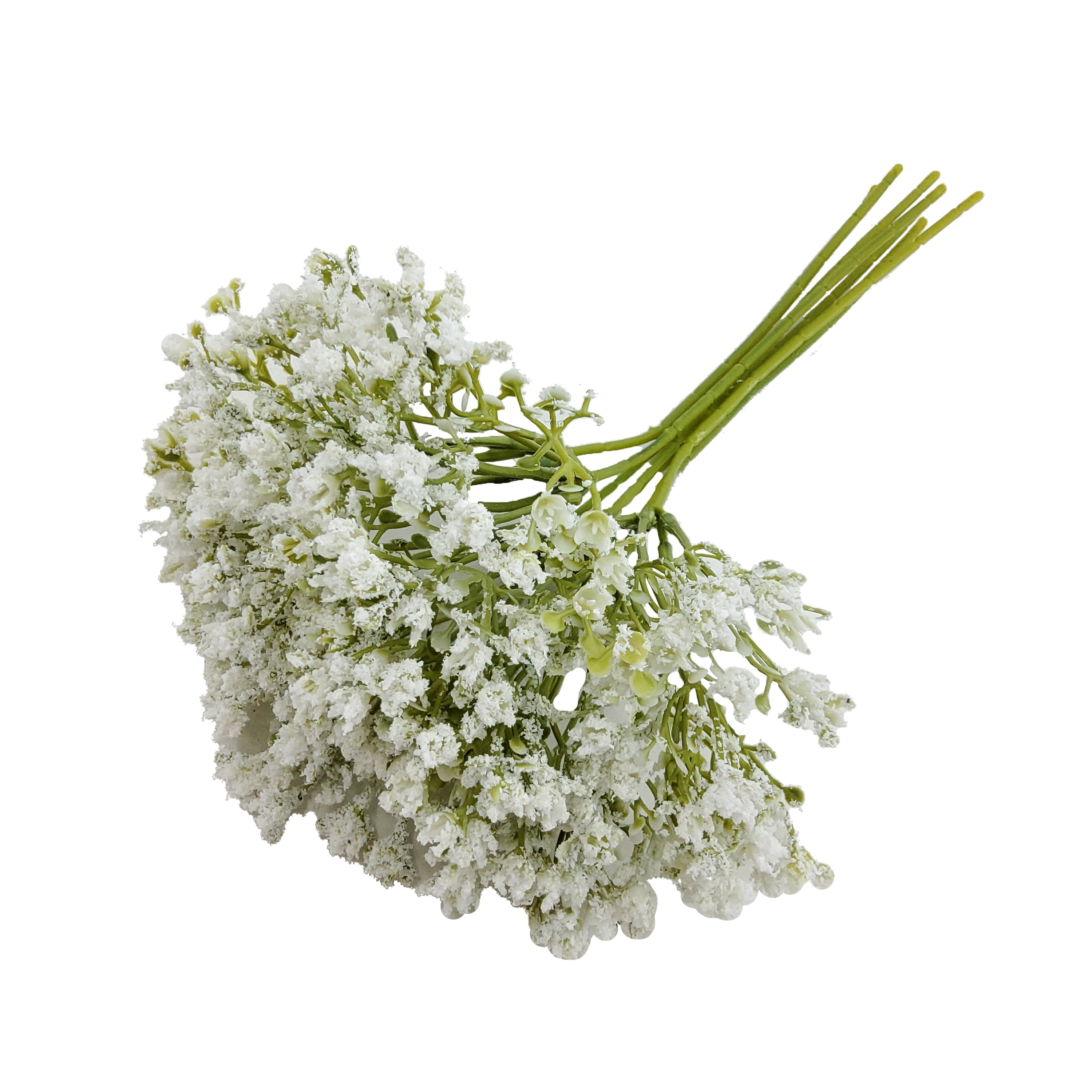Mainstays Indoor 12 in Artificial Polyethylene Baby's Breath Flower Pick, White Color