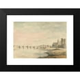 thumbnail image 2 of Edward Francis Burney 18x14 Black Modern Framed Museum Art Print Titled - River Landscape with Bridge, 2 of 5
