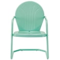 thumbnail image 4 of Crosley Furniture Griffith 3 Piece Metal Patio Conversation Set in Aqua, 4 of 6