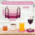thumbnail image 2 of Absorbent Coasters Set - 4 Pack, Coffee Table & Desk, Cute Pink Coasters for New Home, 2 of 6