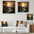 thumbnail image 4 of Designart "Countryside Crimson Sunset horizon IV" Landscapes Floater Framed Wall Decor, 4 of 7