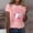 #559-Pink, variant on Haivin Womens Breast Cancer Awareness T-shirt, Fashion Round Neck Short Sleeve Top with Inspirational Print, Comfortable Soft Tee for Casual Wear and Daily Outfits