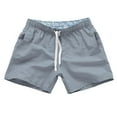 thumbnail image 2 of zeranth Casual Solid Color Summer Beach Shorts Pants Men Drawstring Swimming Trunks, 2 of 6