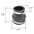 thumbnail image 6 of The Fernco Joint Sealer Company Flexible Pipe Coupling - Reducing Coupler - 1 Piece, 6" x 4", 6 of 6