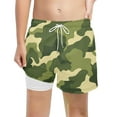 thumbnail image 3 of WOYY Big Boys Camo Swimming Shorts Compression Liner Beach Active Swim Trunks, Sizes 8-9Y, 3 of 3