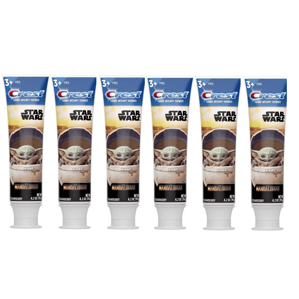 CREST Kid's Toothpaste, featuring Star Wars The Mandalorian, Strawberry, 4.2 oz 6 Pack
