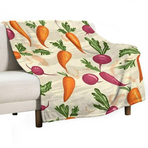GXFvegetables full moon, comfortable and soft, warm casual blanket, printed design, winter sofa dormitory home decoration, must-have travel product. Size is 40x50 inches.