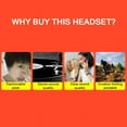 thumbnail image 2 of ZheElen Computer USB Wired Headphone Portable Foldable Over Ear Headset Stereo Adjustable Earphone Desktop PC Accessory Red with Mic, 2 of 9