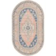 thumbnail image 1 of Unique Loom Whitney Bright Medallion Rug 3' x 5' 3 Oval French Blue/Ivory, 1 of 1
