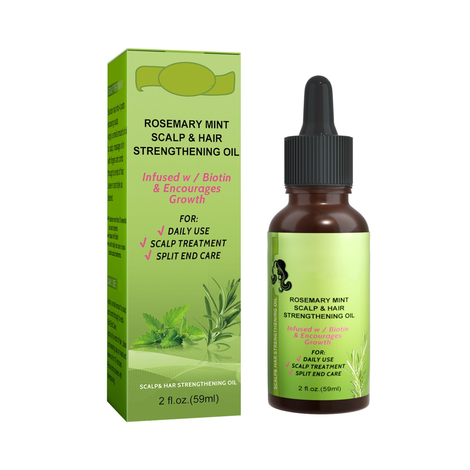 Organics Rosemary Mint Scalp & Hair Strengthening Oil With Biotin