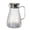 Clear, variant on Acrylic Striped Kettle – Plastic Cold Water Pitcher, Transparent Cool Kettle for Juices, Herbal Tea, and Infused Water, Refrigerator-Friendly Beverage Dispenser