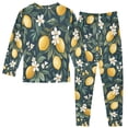 thumbnail image 2 of FORMRS Kids Pajama Set Cotton Long Sleeve Top and Pants 2-Piece Lounge Sleepwear, Sizes 18M-8Y, Floral Lemons, 2 of 6