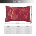 thumbnail image 4 of Kll Abstract Red Marble Pillow Covers Envelope Closure,Super Soft And Cozy Fuzzy Fleece Pillow Case Cover 16"X24", 4 of 9