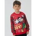 thumbnail image 2 of Disney Girls Boys Christmas Sweatshirts Mickey Mouse Ugly Graphic Crewneck Fleece Sweatshirt Toddler 3-4T, 2 of 9
