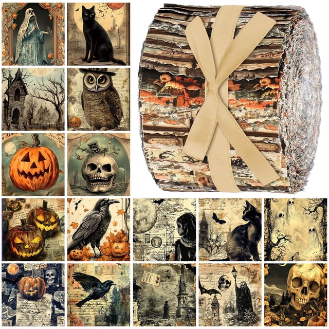 Rollo de tela Ganeen Gothic Christmas Halloween 100 unidades