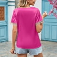 thumbnail image 7 of Mittory Womens Short Sleeve Sexy Summer Tops Lace Trim V Neck Blouses for Women Fashion Tops Dressy Casual Shirts, 7 of 7