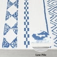 thumbnail image 6 of GlowSol 8' x 10' Blue Geometric Rug Farmhouse Moroccan Area Rug Indoor Washable Non-Slip Low Pile Foldable Thin Floor Carpet, 6 of 6