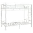 thumbnail image 5 of Tcbosik Bunk Bed with Ladder and Guardrail, Twin Over Twin Size Bed Frame, Heavy Duty Metal Slats Support, No Box Spring Needed, White, 5 of 10