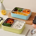 thumbnail image 5 of Stainless Steel Lunch Box, 40oz Bento Box Metal Food Storage Container, Portable & Leak-Proof Meal Prep Container with 3 Compartment, 5 of 8