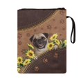 thumbnail image 1 of HELLHERO Pug Sunflower Pattern Books Sleeve Gift Book Cover Carrying Case with Polyester Bible Tote Bags Handle for Textbook Classroom Teachers 8.66 x 11.42 Inch, 1 of 5