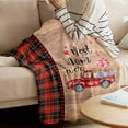 thumbnail image 3 of Best Mom Ever Super Soft Throw Blankets Mothers Day Rusic Red Buffalo Plaid Love Truck Fluffy Fuzzy Flannel Bed Blanket Decorative for Home Sofa Couch Chair Living Bedroom,60x80 in, 3 of 6
