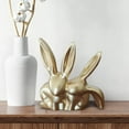 thumbnail image 6 of Bunny Decoration Animal Sculpture Elegant Gold Resin for Bedroom Home Decor Accents Anniversary Gift, 6 of 9