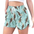 thumbnail image 2 of FORMRS Womens Swim Shorts Mesh Liner Quick Dry Casual Beach Board Bottom with Pockets, Sizes S-2XL, Swimming Otters Pattern, 2 of 9