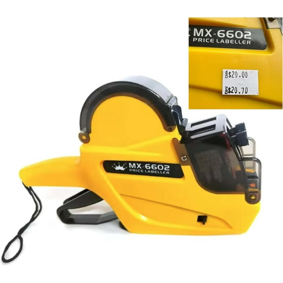 Price tag Label Gun with Custom New York Cash Credit Labels, Dual Pricing Label Maker MX-6602