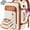 White, variant on UKEIN Travel Backpack for Men & Women Carry On Backpack Flight Approved Expandable 42L Waterproof Anti-Theft Personal Item Backpack with Packing Cubes and Shoe Pocket
