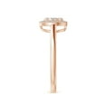 thumbnail image 3 of ANGARA Natural Composite Diamond Halo Ring with Milgrain in 14K Rose Gold for Women (Size-3mm| Color-K| Clarity-I3) | April Birthstone, Anniversary, Jewelry Gift for Women | Natural Diamond Ring, 3 of 8