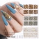 thumbnail image 3 of Qarigey Uñas de cristal para uñas, 6 cajas de cristal de fondo plano para decoración de uñas, joyas de diamantes, Kit de piedras, bolsas, Juegos de manicura Rojo, 3 of 6