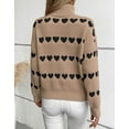 thumbnail image 3 of Valentine Sweaters for Women Lady Cute Lovely Heart Sweater Knited Warm Turtleneck Sweaters Shermie, 3 of 6