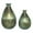 Green Blown Solid Bud S/2 9", 12"H, variant on DecMode 9", 12"H Blown Green Glass Vase, Set of 2