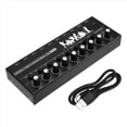 thumbnail image 2 of Professional 8-Channel Stereo Mixer Portable Sound Audio Mixer with Low-Noise Functionality for Recording Instruments,1 * Mixer 1 * Type-C Cable,Black, 2 of 8