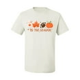 thumbnail image 2 of Wild Bobby Tis' The Season Pumpkin Spice Leaves Football Pumpkins Stars Halloween Men Tee, White, XX-Large, 2 of 6