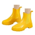 thumbnail image 3 of Women's Rain Shoes - Fashionable Low Top Solid Color Rain Boots for Women Thick and Non- Design for Rainy Seasons, 3 of 9