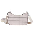 thumbnail image 1 of Sywqhk Bolsos De Hombro A Cuadros Vintage Con Mini Bolso Redondo Para Mujer (Blanco) Sywqhk Para estrenar, 1 of 9
